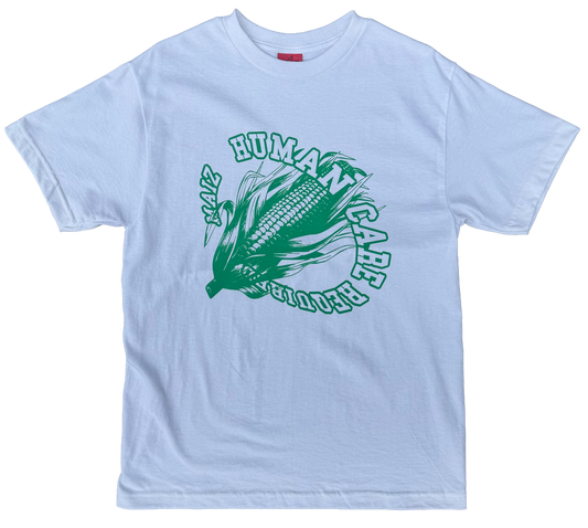 *UPDATED* HUMAN CARE REQUIRED LOGO TEE [WHITE/GREEN]